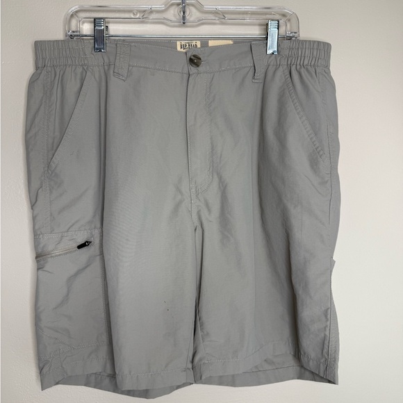 Red Head Tan Lightweight Fishing Shorts Hidden Elastic Side Size 38 - Picture 1 of 7